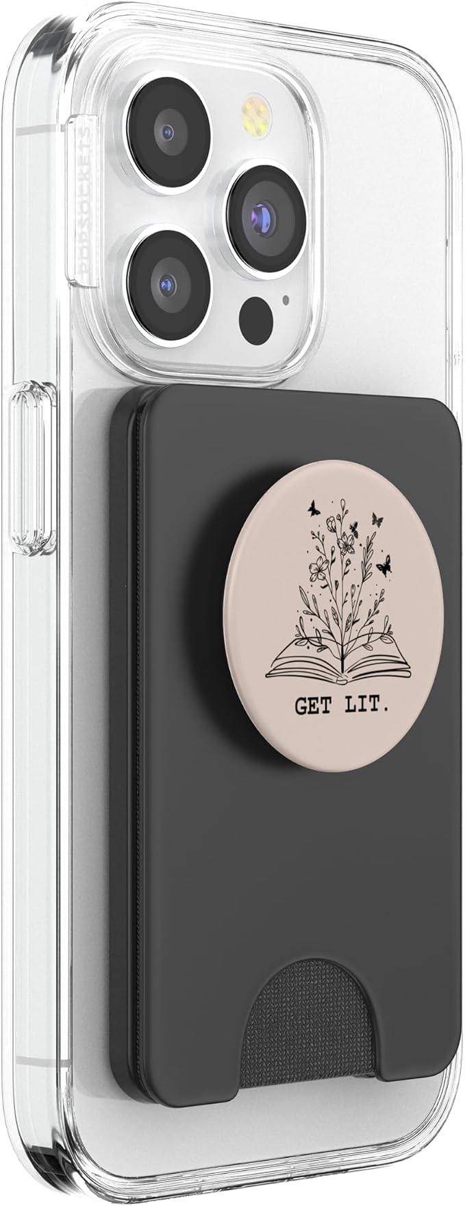 Get Lit Library Book Wildflowers Lovers Literature Teacher PopSockets Adhesive PopGrip