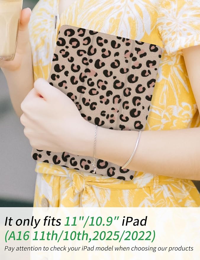 Case for iPad 9th/ 8th/ 7th Generation Case 10.2&amp10.5 Inch (2021/2020/2019 Release) Slim Lightweight Soft Trifold Back Cover with Pencil Holder &amp Auto Sleep/Wake CoverBeige Checkered