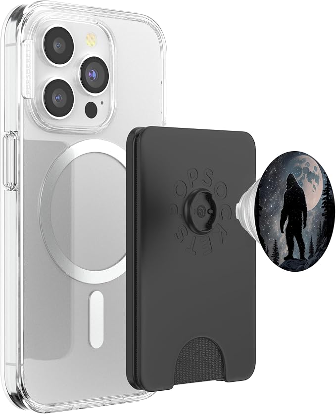 Bigfoot Yeti Sasquatch Stars Moon Starry Night PopSockets Adhesive PopGrip