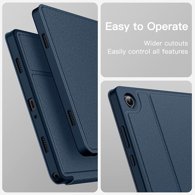 JETech Folio Case Cover for Samsung Galaxy Tab A11 Plus Black | Multi-Angle Stand Cover Slim Protective Cover Auto Wake/Sleep