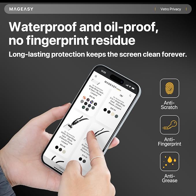 MAGEASY Designed for Phone 17 Screen Protector - Anti-Fingerprint Ultra Clear Easy Installaion - Vetro 9H