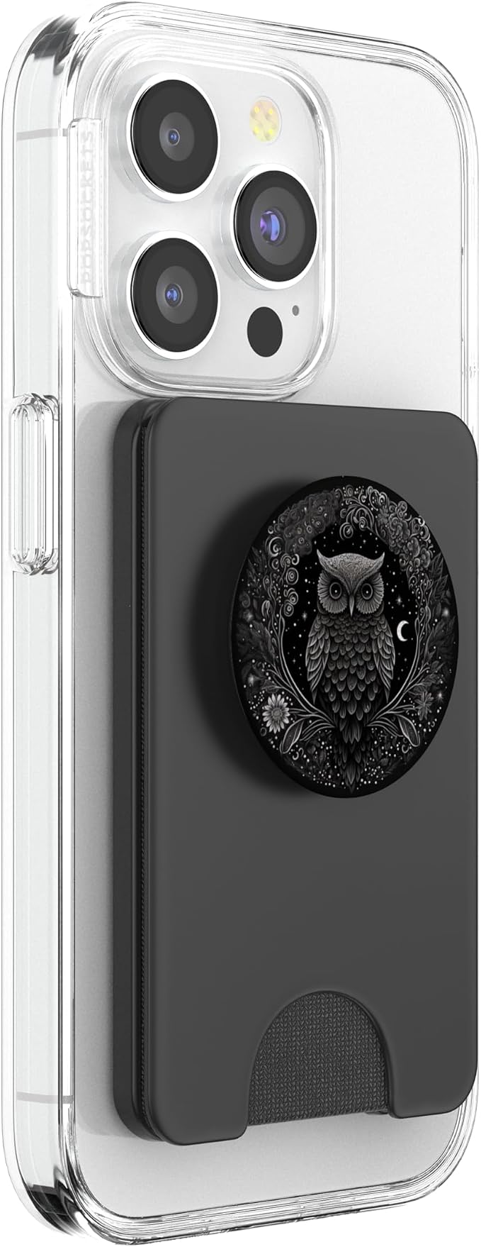 Cool Mandala Owl Illustration Unique Big Eyes Women Men Kids PopSockets Adhesive PopGrip