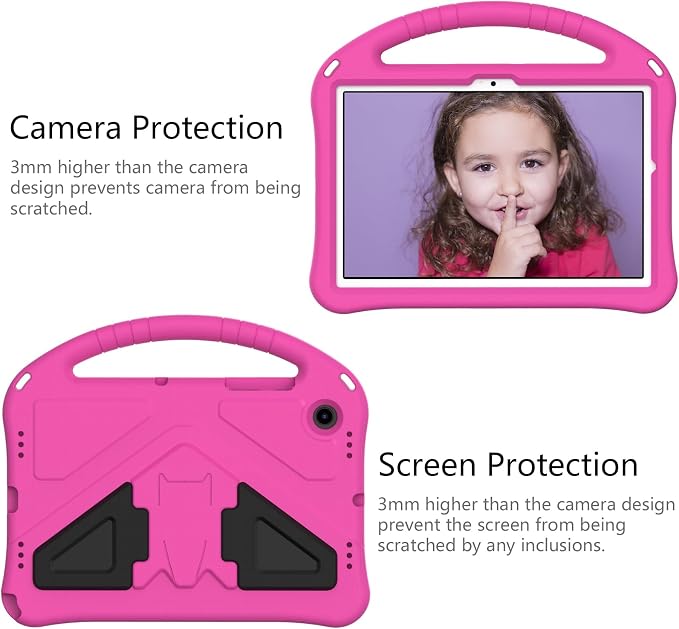 Galaxy Tab A9+ Case Kids Friendly EVA Rubber Stand Handle Grip Shockproof Protective Lightweight Cute Case Cover for Galaxy Tab A9 Plus 11 SM-X210 X215 X217 - Black