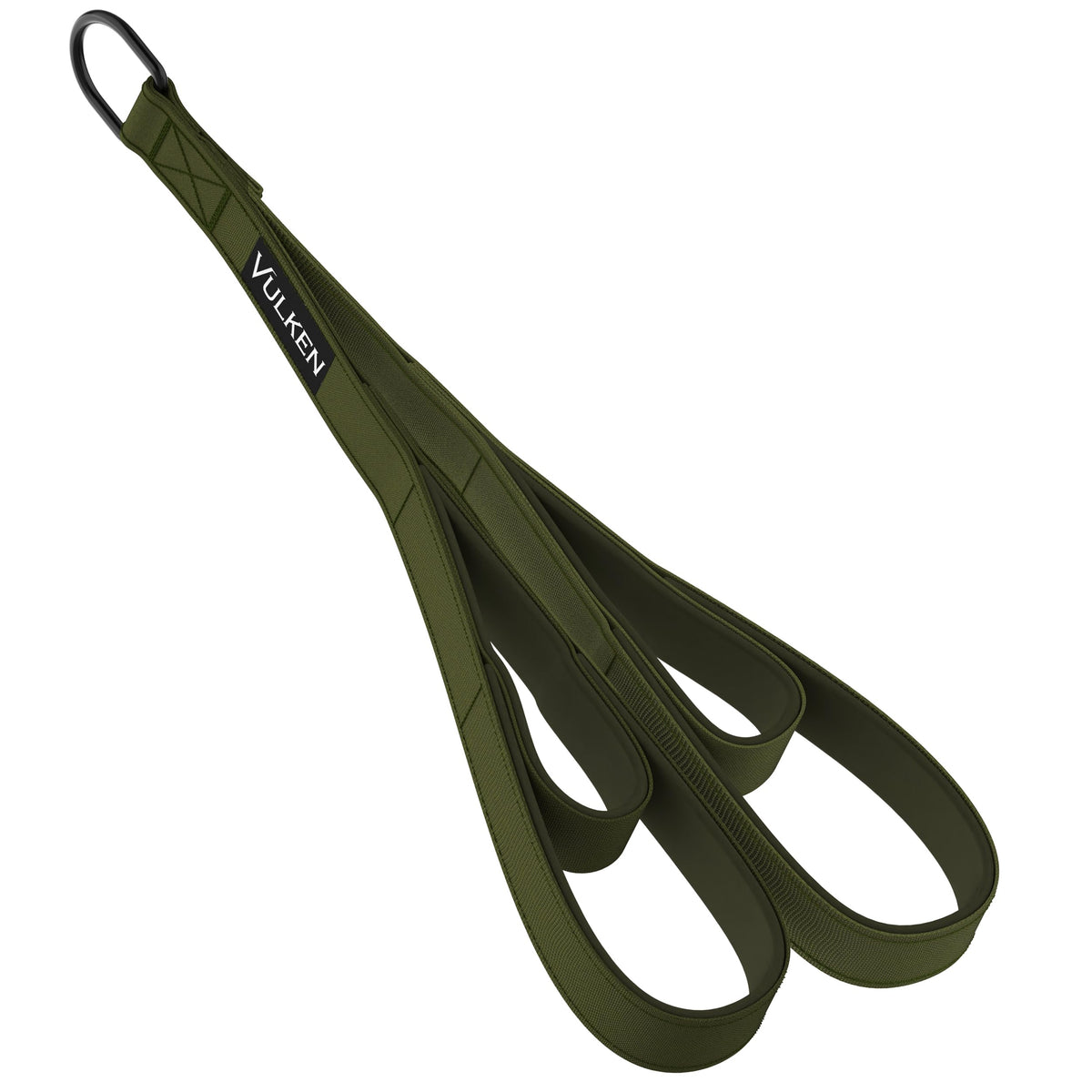 Vulken Tricep Rope Cable Attachment, 28.7 Inch & 22 Inch Two Lengths Built in One Pull Down Rope, Triceps Extension Straps Gym Equipment, Home Workout Handles for Resistance Bands, Green