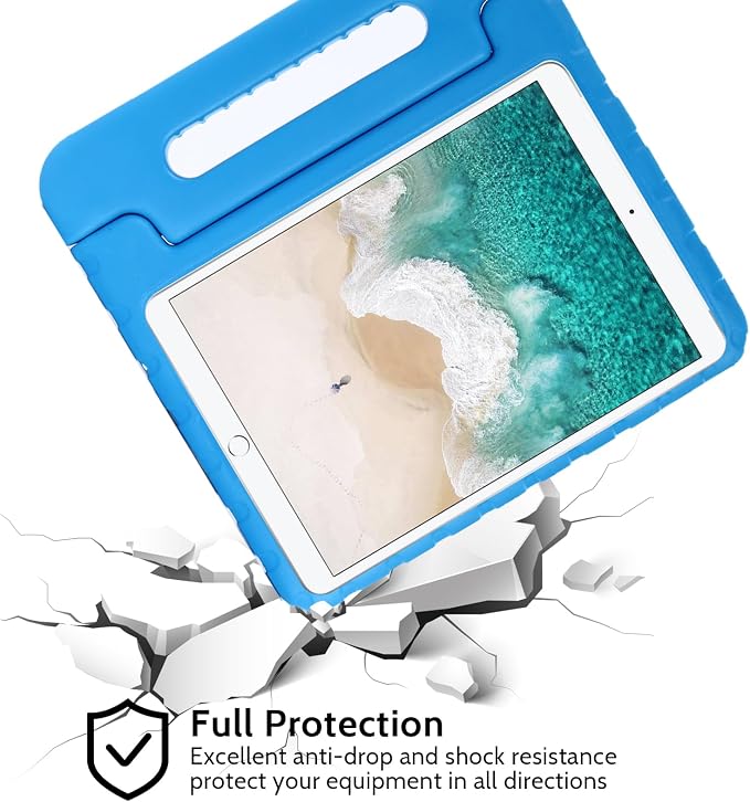 Dteck Kids Case for iPad 10.2 - Shockproof Rugged EVA Handle Stand Child Proof Case for iPad 9/8/7 Generation Black