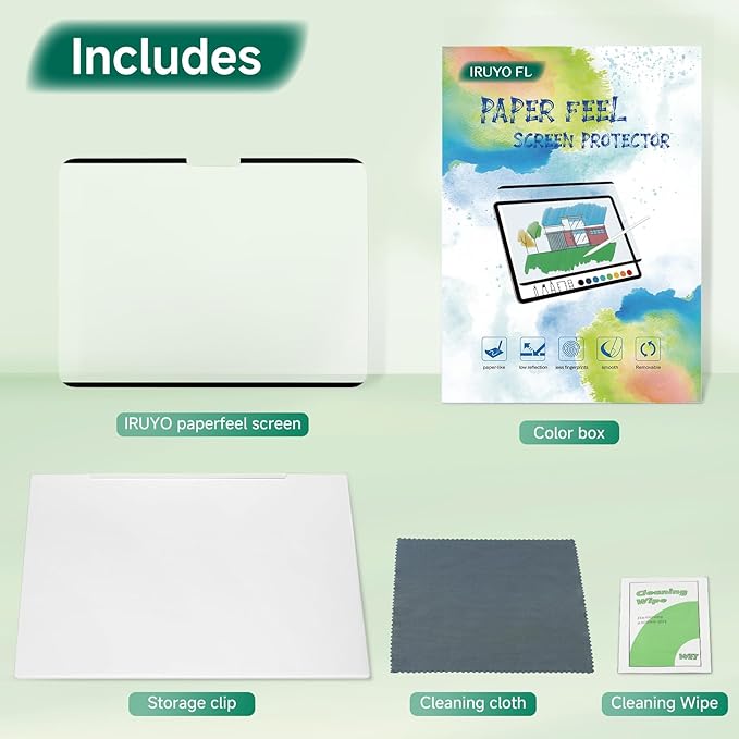 Nano-Suction Paper Feel Screen Protector for iPad Pro 11 inch 2024, Removable, Reusable, Write as Real Paper, Anti Glare, Stable