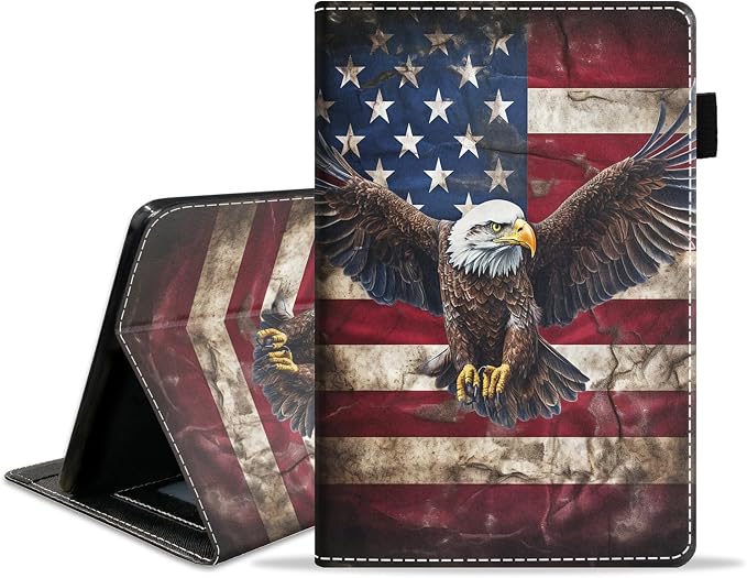 Case for Amazon Kindle Fire HD 10 Tablet (10.1 inch 9th/7th Generation 2019/2017 Release) Slim PU Leather Stand Folio Cover with Auto Wake Sleep Abstract Paint Butterfly
