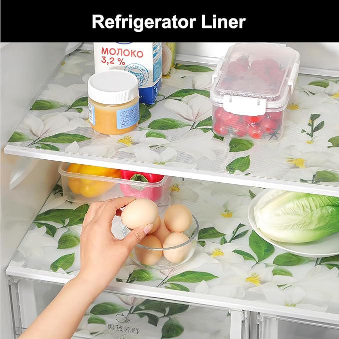 Cooyes Shelf Liner – Premium Non-Adhesive Cabinet & Drawer Liner for Kitchen – Waterproof Shelf Paper with Modern Pattern – Durable EVA Cabinet Mat – Easy to Cut （17.5" W x 360" L）