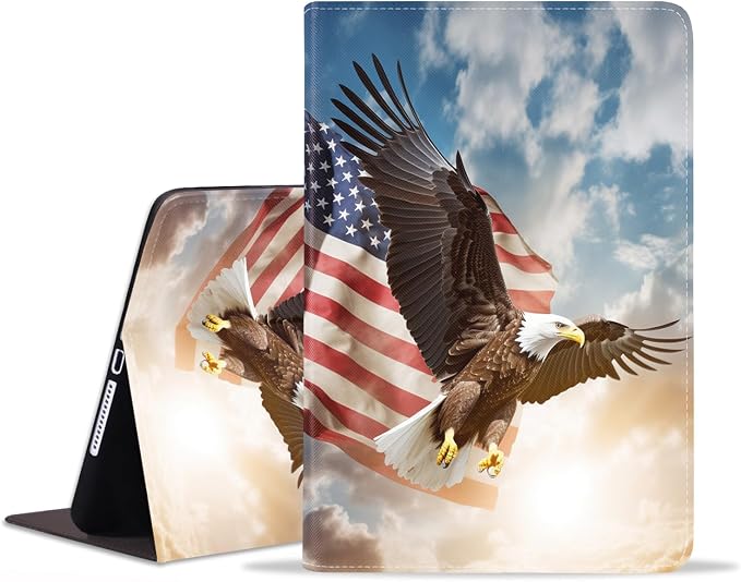 Case for Samsung Galaxy Tab A9 Plus 11 Inch 2023 Model (SM-X210/X216/X218) Premium PU Leather Stand Folio Cover with Auto Sleep/Wake Abstract Colorful Dog