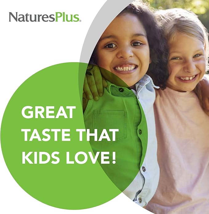 NaturesPlus Animal Parade Source of Life Gold Children's Liquid Multivitamin, 30 OZ - Natural Tropical Berry Flavor - Immune Support Supplement - Organic Whole Foods, Gluten-Free, Vegan - 60 Servings