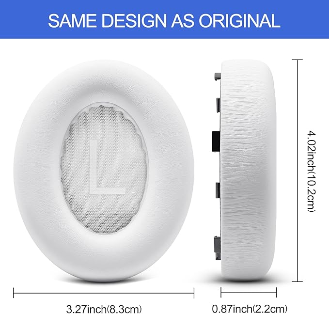 Replacement Ear Pads for Bose NC700 Noise Cancelling Headphones, Upgrade Protein Leather Earpad Cushions for Bose 700 Over-Ear Headset (Soapstone White)