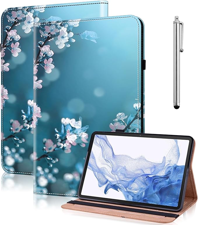 Case for Samsung Galaxy Tab A11 Plus/ A9 Plus 11 Inch PU Leather Tablet Cases Flip Folio Multi-Angle Viewing Stand Protective Cover with Card Slots - Brown Owl