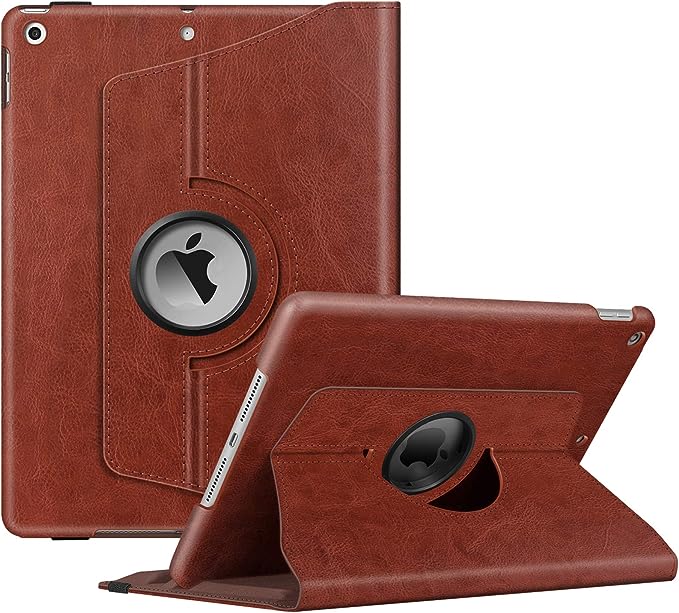 Fintie 360° Rotating Case for iPad 9th / 8th / 7th Generation 10.2 Inch | Swivel Stand Portrait &amp Landscape Viewing Shockproof Cover with Pencil Holder Auto Wake/Sleep Aqua Wave