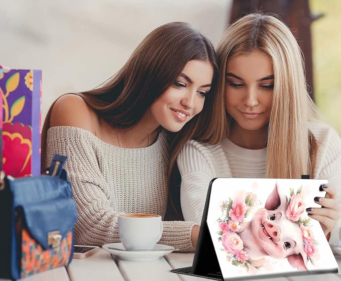 Case for All-New Amazon Fire HD 10 and 10 Plus Tablet (13th/11th Generation 2023/2021 Release) 10.1 Multi-Angle Smart Stand Cover Auto Sleep/Wake Skull and Fire