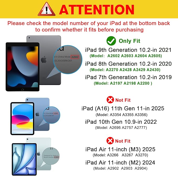Case for iPad (A16) 11th Generation 11 Inch 2025 iPad 10th Generation 10.9 inch 2022 Auto Wake/Sleep Pencil Holder Flip Wallet Leather Cover Bicolor Marble
