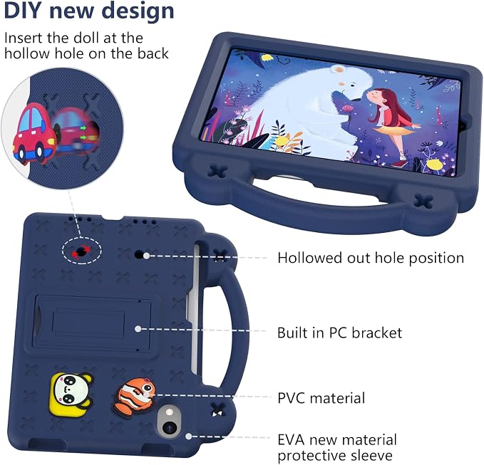 YRH for iPad mini A17 Pro Case 2024/iPad Mini 6 Kids Case 2021EVA Shockproof Cover for iPad mini 7th/6th Generation 8.3-inch with Stand Handle Strap Green
