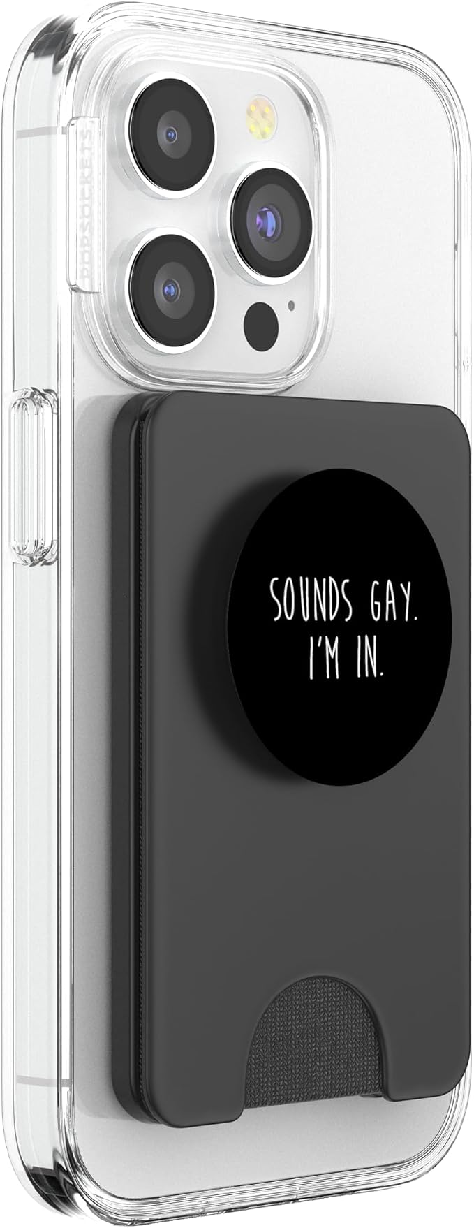 Funny Gay Pride Sounds I'm in LGBTQ PopSockets Adhesive PopGrip