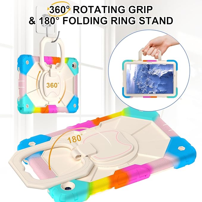 Dteck Case for Samsung Galaxy Tab A 8.0 (2015) Tablet SM-T350/355/357 Case 8 Inch PU Leather Lightweight Folio Case with Card Slots/Stand Features Cute Cartoon Protective Cover Purple Butterfly