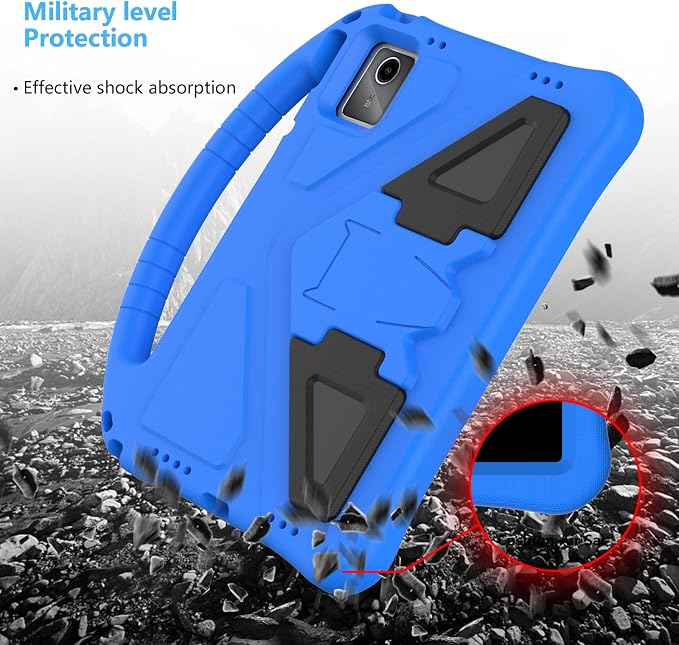 YRH for Moto Pad 2026 Case 11'' Kids EVA Shockproof Tablet Cover with Stand Handle Black