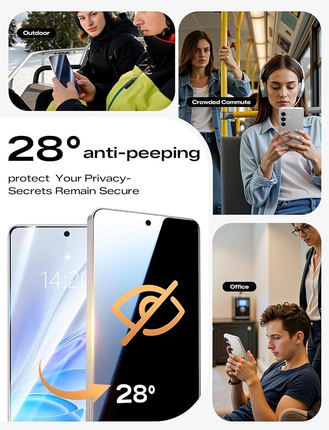 MAGIC JOHN Privacy 3rd Gen for Galaxy S26 Plus Screen Protector Anti Spy | 2Pack 6.7 Inch 25°Anti-Spy 1S Easy Install Auto-Align Screen Bubble Free Support Fingerprint Unlock 9H Tempered Glass