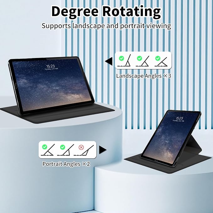 for Samsung Galaxy Tab A9 Plus Case 11 Inch 2024 2023 (SM-X210/X216/X218)360 Degree Rotating Smart Cover Case with Auto Sleep/Wake-Beautiful Highland Cow
