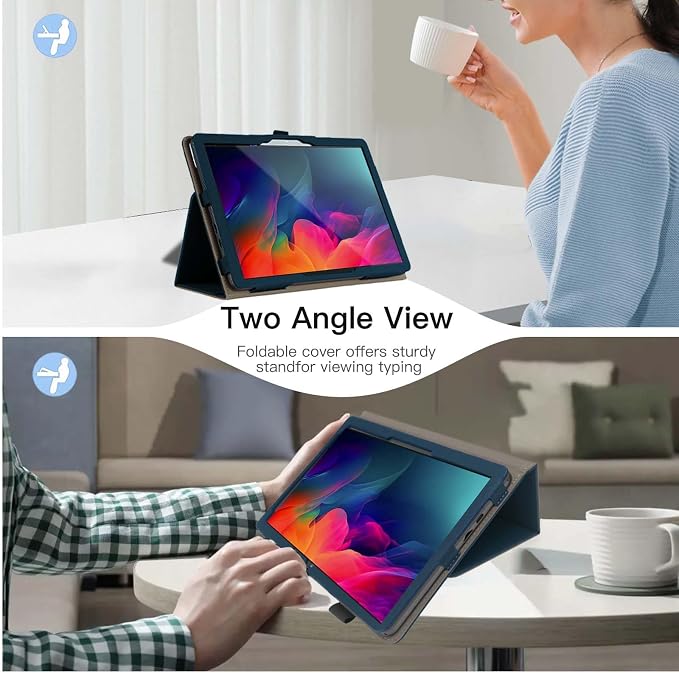 Tablet Case Cover For ApoloMedia EP1095T/ApoloSign EP1095T TabletMulti-Viewing AnglesSlim Light Shell Stand Cover for ApoloMedia EP1095T/ApoloSign EP1095T Tablet with Hand Strap&amp Pencil HolderB