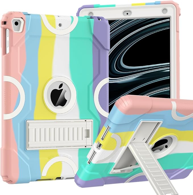 ZoneFoker Case for iPad 6th/5th Generation (9.7 Inch 2018/2017 Model) iPad Air 2 / 1st iPad Pro 9.7 Heavy Duty Shockproof Rugged Protective Case Alpine Green