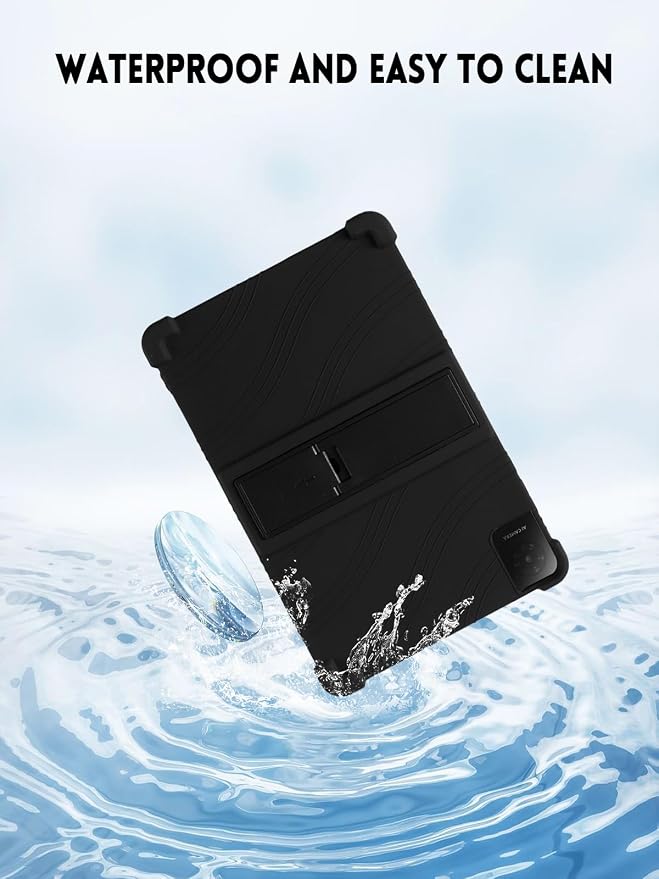 Case for TCL TAB 10 Gen 4 Android Tablet 10.1 Inch 8483A (Black) | Soft Silicone Kids Friendly Protective Cover with Adjustable Stand Drop-Proof