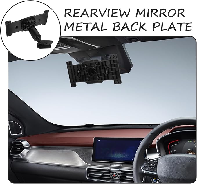 CALLARON 1 Set Dash Cam Mirror Mount Rear View Mirror Back Plate Panel Car Rear View Camera Mount Kit for 5.5" - 12" Rearview Mirror Dash Cams