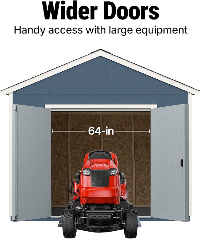 Handy Home Products Rookwood 10x12 Do-It-Yourself Wooden Storage Shed with Floor Kit- Does not Include Paint or Roofing Shingles