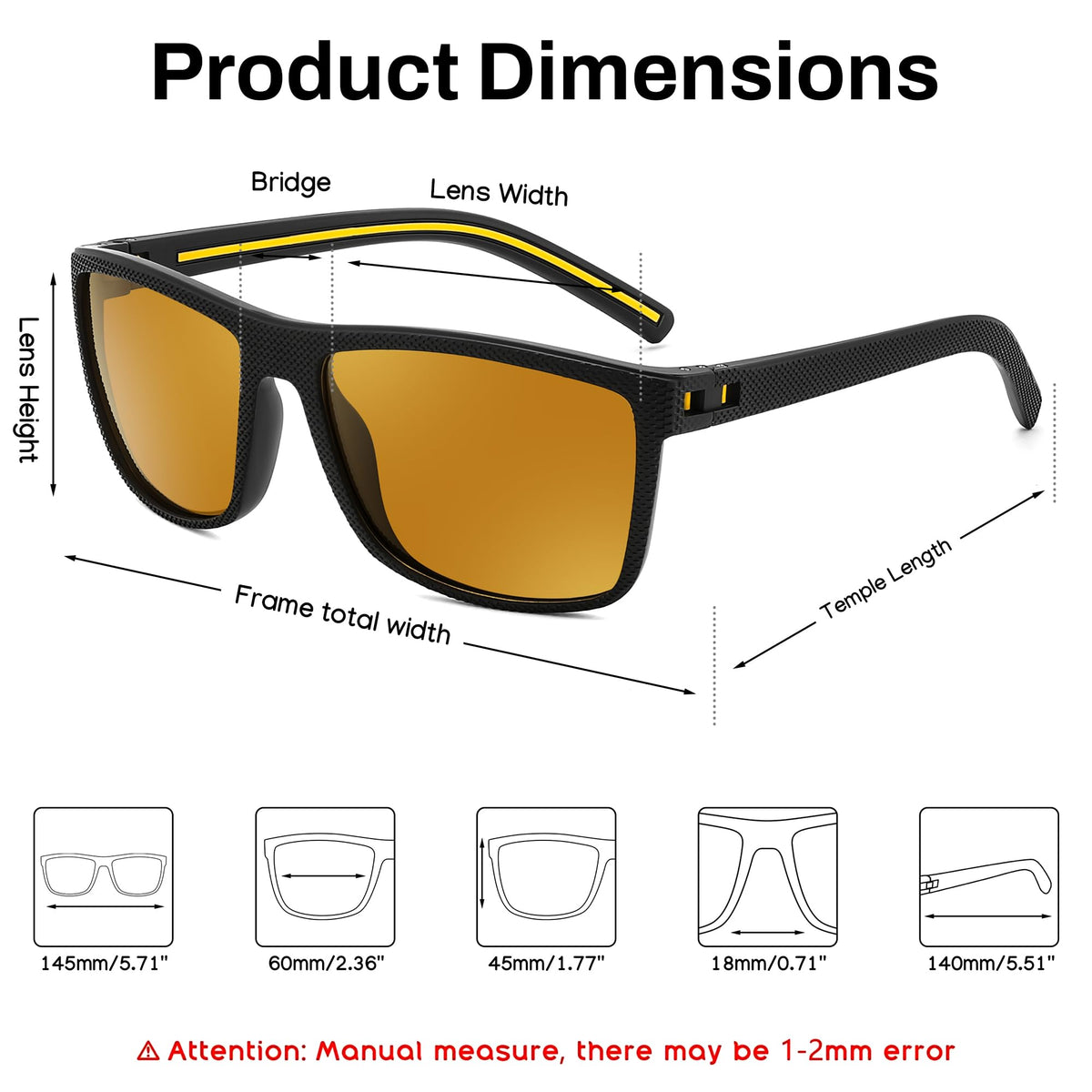 FEISEDY Polarized Sunglasses for Men and Women Lightweight Frame Sun Glasses with UV400 Protection for Driving Fishing B0301