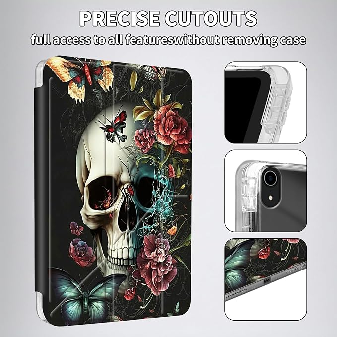 for iPad 10.2 &amp 10.5/iPad 9th/8th/7th Generation 10.2 2021 2020 2019 Case Mutil Angles Folding Y-Shaped Stand Cover with Pencil Holder Auto Wake/SleepAmerican Flag and Cow
