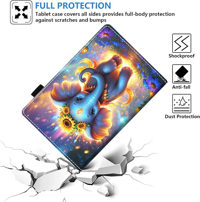 Case for Amazon Fire HD 8/HD 8 Plus Tablet (8 12th/10th Generation 2024/2022/2020 Release) Slim PU Leather Stand Folio Cover with Auto Wake Sleep African Woman Wolf