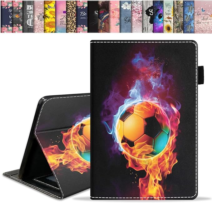 Case for Amazon Kindle Fire HD 10 Tablet 10.1 (9th/7th Generation 2019/2017 Release) Slim Folding Stand Folio Cover with Card Slot &amp Auto Wake/Sleep - African American Girl