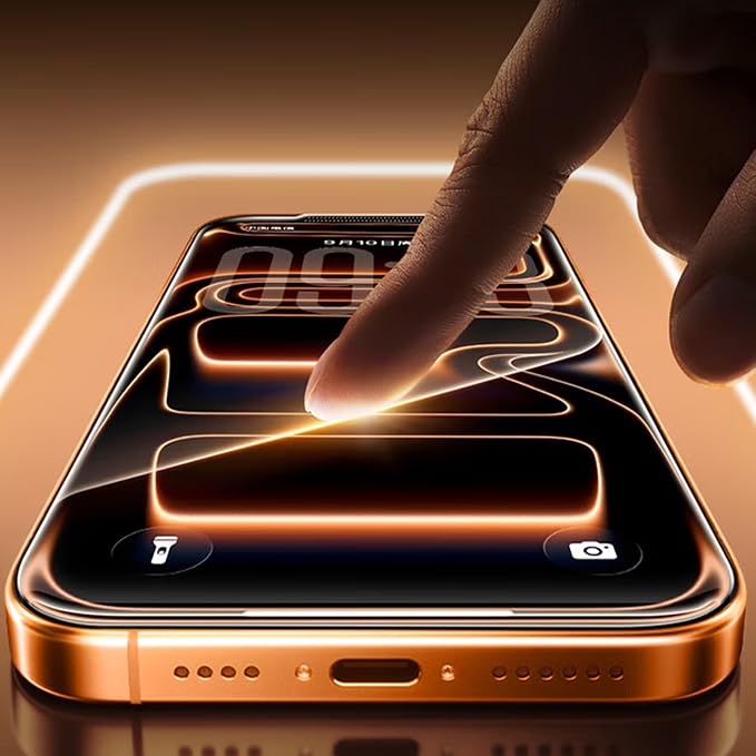 16 Pro Screen ProtectorAuto-Dust Removal Compartment With IPhone 16 Pro Screen Protector with Dust Free Chamber [Zero Bubble] 9H+Tempered Glass Films Shockproof (16 Pro)