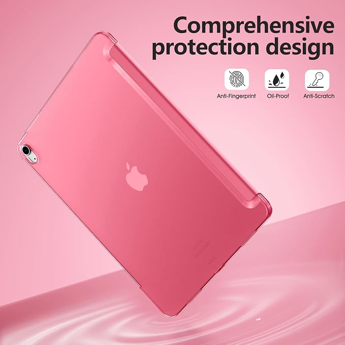 for iPad Air 13 Inch Case M4/M3/M2(2026/2025/2024) Lavender | Slim Trifold Stand Protective Cover with Translucent Hard Back for iPad Air 13 Case Support Touch ID Auto Wake/Sleep
