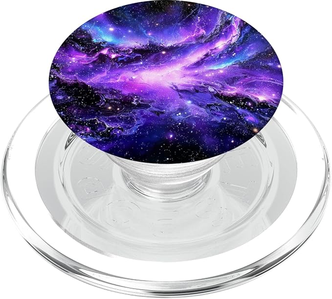 Universe Star Cluster Purple Nebula Space Galaxy PopSockets PopGrip for MagSafe