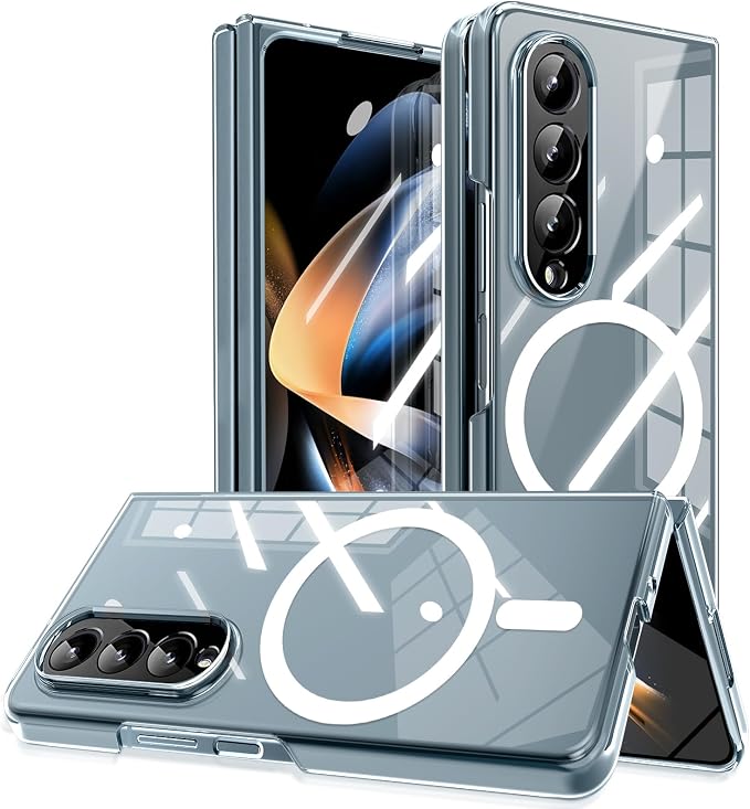 for Galaxy Z Fold4 CaseBuilt-in Magnet CircleWireless Charging | Military-Grade Shockproof case Cover for Samsung Galaxy Z Fold4Anagallis