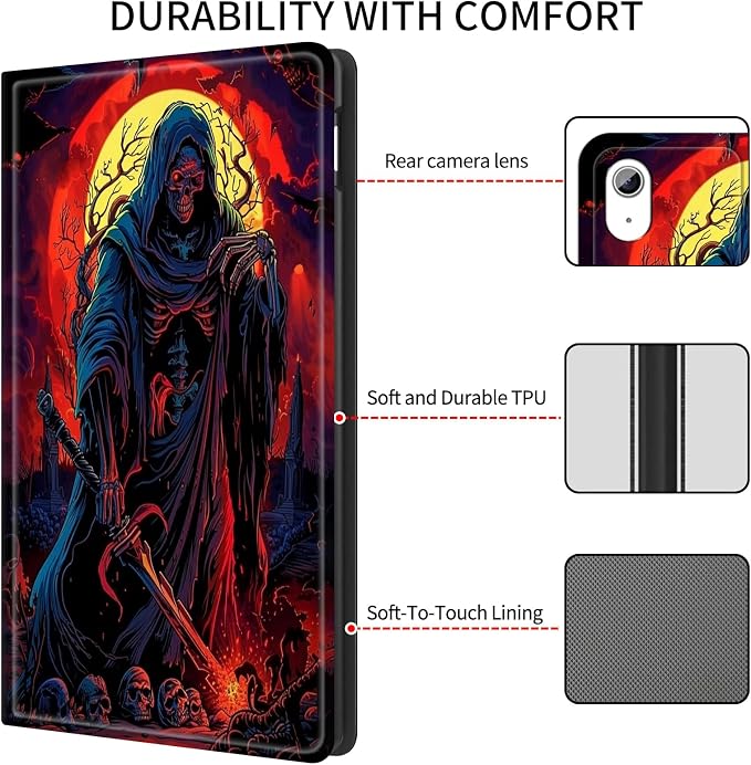 Case for iPad (A16) 11th Generation 11 Inch (2025)/ iPad 10th Generation 10.9 inch 2022Slim PU Leather Smart Cases Covers with Auto Wake/Sleep-Beast Roared