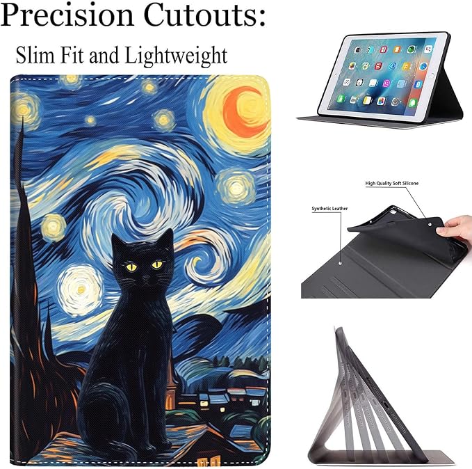 Case for Galaxy Tab A9 Plus ， Auto Sleep/Wake Multi-Angle Viewing Slim Folio Stand Cover for Samsung Galaxy Tab A9+/A9 Plus 11 Inch 2023 (SM-X210/X216/X218) Magic Mushrooms Fungus