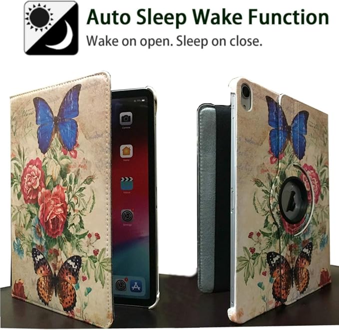 Case for ipad Cover 11inch 1st Generation 2018 Case Model A1980/A2013/A1934 / A1979 360 Degree Rotating Smart Leather Auto Sleep/Wake (Black)
