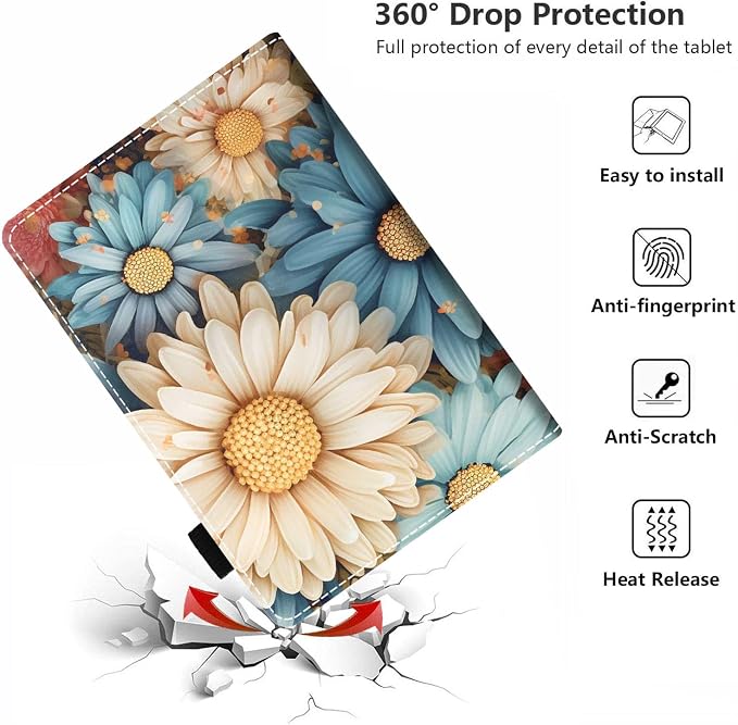 Case for Amazon Kindle Fire HD 8/Fire HD 8 Plus Tablet (12th/10th Generation 2024/2022/2020 Release) - PU Leather Folio Cover with Smart Auto Wake/Sleep Bald Eagle