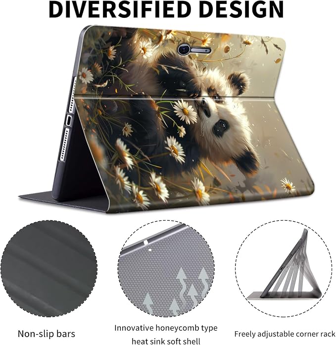 Case for Microsoft Surface Pro 11/10 / 9 13 InchPU Leather Cute Slim Folio Adjustable Stand Cover Case for Surface Pro 11th Edition AIArt Red Dragonfly