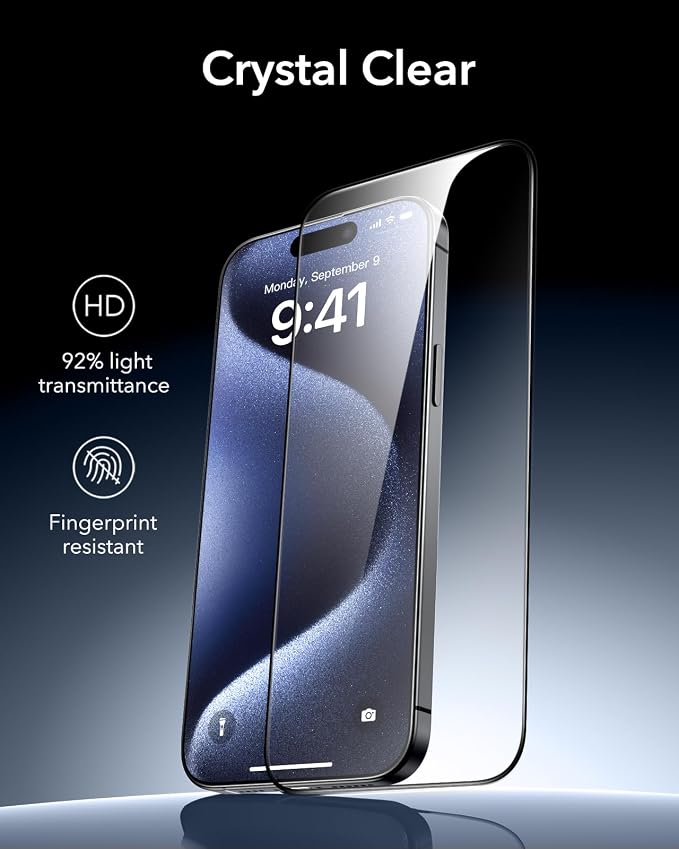 ESR 3 Pack for iPhone 14 Plus/13 Pro Max Screen Protector Armorite | 7X Impact Absorption 9H+ Tempered Glass Easy One-Pull Installation Full-Coverage Protection UltraFit Tray Bubble-Free