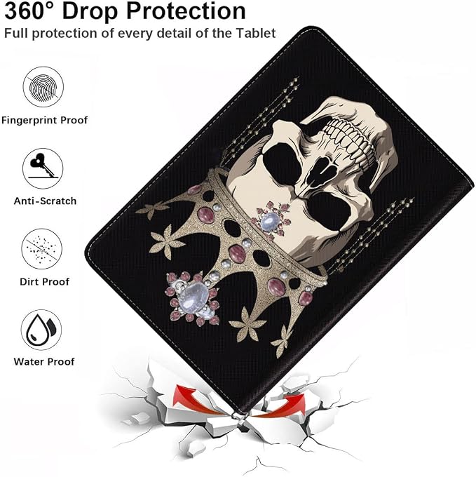 Case for Samsung Galaxy Tab S10 Lite/ S10 FE/ S9 FE 5G 10.9 Inch/ S9 11 Inch - Slim PU Leather Folding Stand Folio Cover with Auto Sleep/Wake - African American Girl