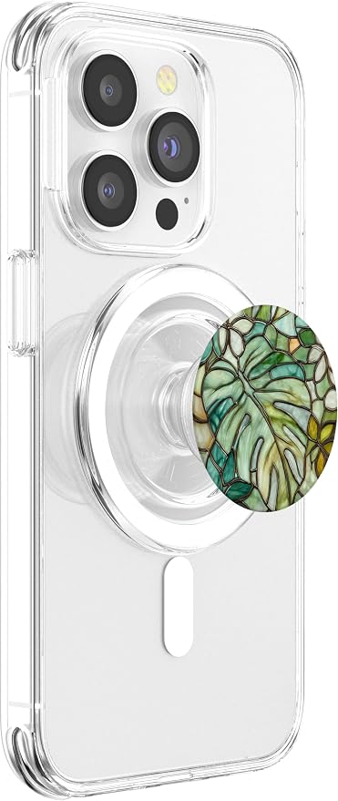 Monstera &amp Monstera Leaves Green Leaves Monstera Leaf PopSockets Adhesive PopGrip