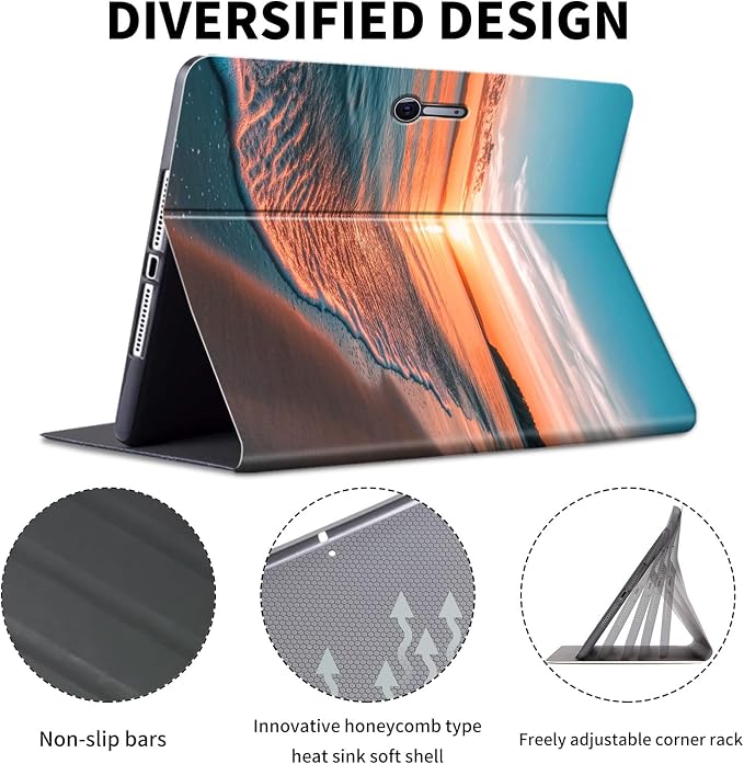 Case for Microsoft Surface Pro 11/10 / 9 13 InchPU Leather Cute Slim Folio Adjustable Stand Cover Case for Surface Pro 11th Edition AIArt Red Dragonfly