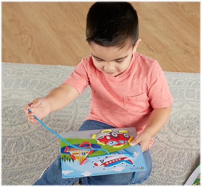 Learning Resources Learning Laces, Letter, Shape & Number Recognition, Fine Motor Skills, Toddler Readiness, Ages 3+