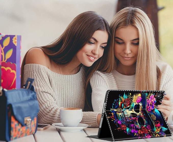 Case for New iPad (A16) 11th Generation 11 Inch 2025 for iPad 10th Generation 10.9 2022 Multi-Angle Smart Stand Cover Auto Sleep/Wake Halloween Panda Wizard and Pumpkin