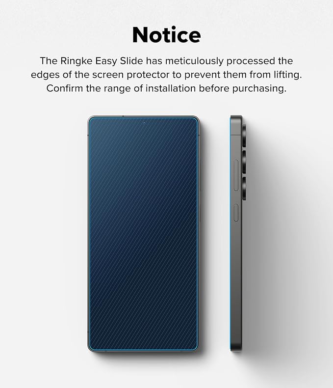 Ringke for Samsung Galaxy A35 5G Screen Protector [Easy Slide 2 Pack] | Easy Installation with Alignment Tool Case Friendly Premium 9H Hardness Tempered Glass